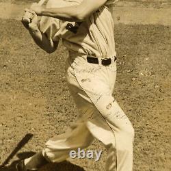 Large 10.5 x 13.5 Vintage Ted Williams Boston Red Sox PSA DNA Signed B&W Photo