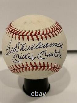 Legendary Mickey Mantle Ted Williams Autographed Signed MLB Baseball Yankees