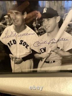 MICKEY MANTLE & TED WILLIAMS SIGNED 8X10 COLOR PHOTO Authentic
