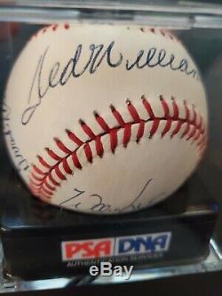MINT 500 Home Run Club Signed Baseball Mickey Mantle Ted Williams PSA DNA 9