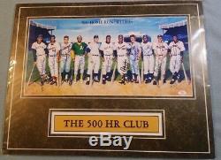 MLB 500 Home Run Club HOF (10) Signed Autographed Matted with HR NUMBERS with COA