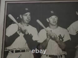 Mickey Mantle Joe DiMaggio Ted Williams Autographed 11x14 Framed Becket AB08808