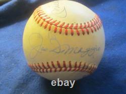 Mickey Mantle, Joe DiMaggio & Ted Williams Autographed MLB Baseball PSA Letter