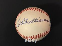 Mickey Mantle, Joe DiMaggio, & Ted Williams Autographed Rawlings A. L. Baseball