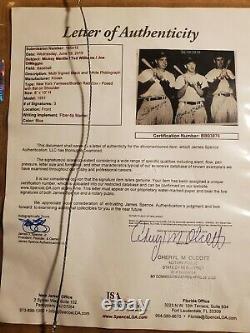 Mickey Mantle / Joe DiMaggio / Ted Williams JSA certified autographed 8 X