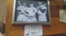 Mickey Mantle, Joe Dimaggio and Ted Williams autographed 8X10