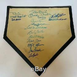 Mickey Mantle No. 7 Ted Williams Hank Aaron HOF Signed Home Plate 17 Sigs JSA