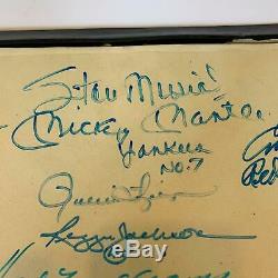 Mickey Mantle No. 7 Ted Williams Hank Aaron HOF Signed Home Plate 17 Sigs JSA