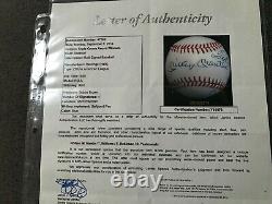 Mickey Mantle, Ted Williams, Auto Signed Autographed Triple Crown JSA Baseball