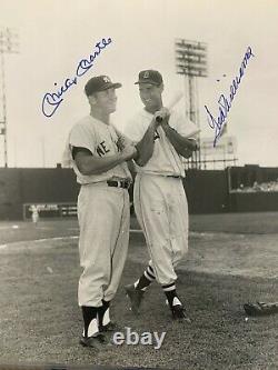 Mickey Mantle Ted Williams Dual Signed Autographed 16x20 Vintage Brearley Photo