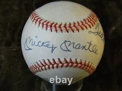 Mickey Mantle Ted Williams Frank Robinson, Yaz Triple Crown Signed Baseball PSA
