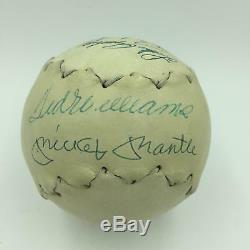 Mickey Mantle & Ted Williams Hall Of Fame Multi Signed Baseball With JSA COA