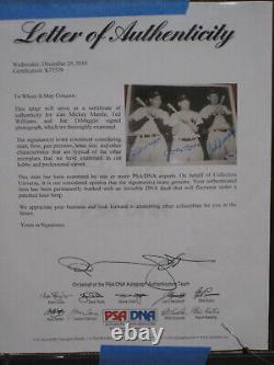 Mickey Mantle Ted Williams Joe DiMaggio AUTOGRAPHED FRAMED 8x10 PHOTO PSA/DNA