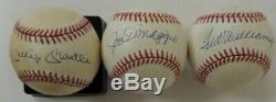 Mickey Mantle Ted Williams Joe Dimaggio Signed Baseball's COA