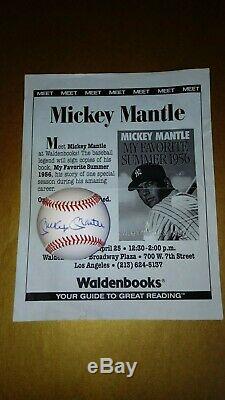 Mickey Mantle Ted Williams Joe Dimaggio Signed Baseball's COA GAI