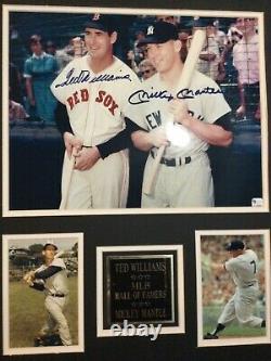 Mickey Mantle &Ted Williams Signed 11x14 Photo -Global authentication