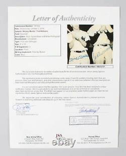 Mickey Mantle & Ted Williams Signed 8×10 Photo COA JSA