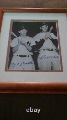 Mickey Mantle & Ted Williams Signed Autographed Framed Matted Photo PSA LOA