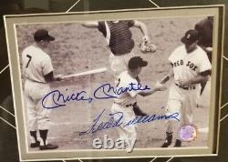 Mickey Mantle & Ted Williams Signed Framed 5X7 Photo WITH COA NICE