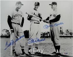 Mickey Mantle Ted Williams Stan Musial Hand Signed Auto 11x14 Photo Stunning PSA