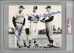 Mickey Mantle Ted Williams Stan Musial Multi Signed 8x10 Psa Dna 84593307