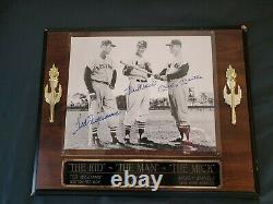 Mickey Mantle, Ted Williams, Stan Musial, autographed photo