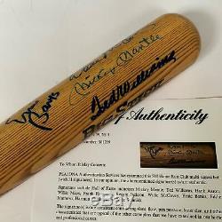 Mickey Mantle Ted Williams Willie Mays 500 Home Run Club Signed Bat 11 Sigs PSA
