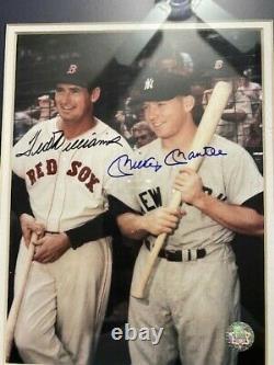 Mickey Mantle and Ted Williams Framed Autographed photo framed 18x22 with COA