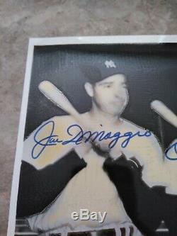 Mickey Mantle signed photo joe Dimaggio signed Ted Williams signed 8x10 in 1990