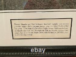 Mickey Mantle/ted Williams Signed Auotgraph Framed 16x20 Uda Jsa Coa Ltd. 500