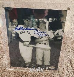 Mickey mantle autograph 8 by 10 ted williams acrylic frame stand or hang