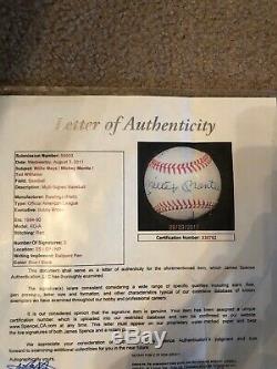 Mike Trout Mickey Mantle Ted Williams Willie Mays Signed Baseball MLB Jsa Coa