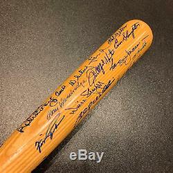 Mint Hall Of Fame Signed Bat Ted Williams Sandy Koufax Hank Aaron 25 Sigs JSA
