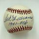 Mint Ted Williams 1941.406 Signed Official American League Baseball Jsa Coa