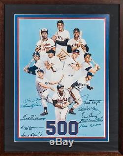 Nice Mickey Mantle Ted Williams 500 Home Run Club Signed Large Photo 11 Sigs JSA