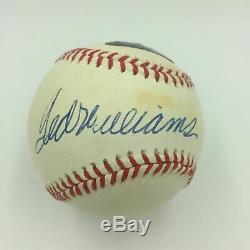 Nice Ted Williams Signed American League Baseball PSA DNA Graded Near Mint 8