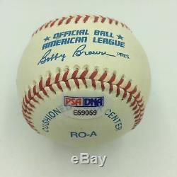 Nice Ted Williams Signed American League Baseball PSA DNA Graded Near Mint 8