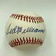 Nice Ted Williams Signed Autographed American League Baseball Mint Sig Jsa Coa