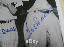 PSA DNA Mickey Mantle Ted Williams signed DUAL Auto 8x10 Photograph Autograph