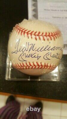 REDUCED SPECIAL! Mantle & Ted Williams Authentic Signed Bobby Brown Baseball