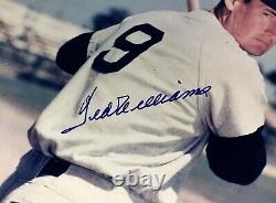 RED SOX TED WILLIAMS AUTOGRAPHED 14.5 x 17 COLOR PHOTO-VERY HIGH QUALITY