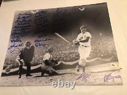 Red Sox Ted Williams Tribute 1947 Opening Day Signed 16x20 Photo 32 Autos 32-1