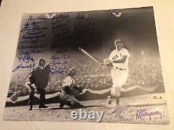 Red Sox Ted Williams Tribute 1947 Opening Day Signed 16x20 Photo 32 Autos 32-2