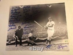 Red Sox Ted Williams Tribute 1947 Opening Day Signed 16x20 Photo 32 Autos 32-4