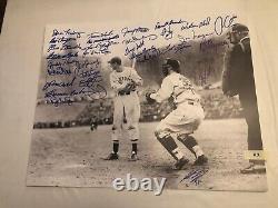 Red Sox Ted Williams Tribute 1st At Bat Signed 16x20 Photo 32 Autos A2