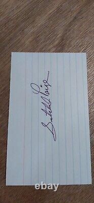 Satchel Paige Autograph Signed Index Card? Nice Clean GOAT? Per Ted Williams