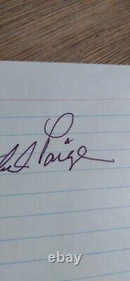 Satchel Paige Autograph Signed Index Card? Nice Clean GOAT? Per Ted Williams