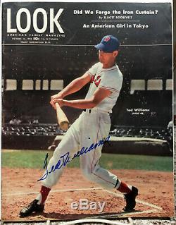 Scarce Ted Williams Signed-autographed 1946 Look Magazine-red Sox Jsa Letter