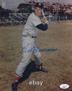 Signed 8x10 TED WILLIAMS Boston Red Sox Autographed Photo JSA COA
