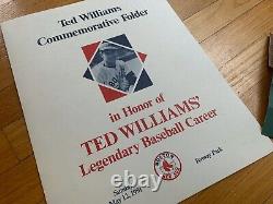 Signed Ted Williams Baseball COA Upper Deck Authenticated UDW autographed. 406